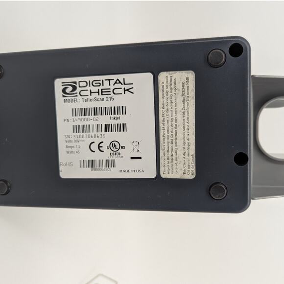 Untested Digital Check TellerScan TS215 - For Parts - Picture 8 of 9